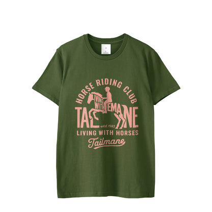 HORSE RIDING CLUB 半袖Tシャツ（スリム）   T069 olive-drab image