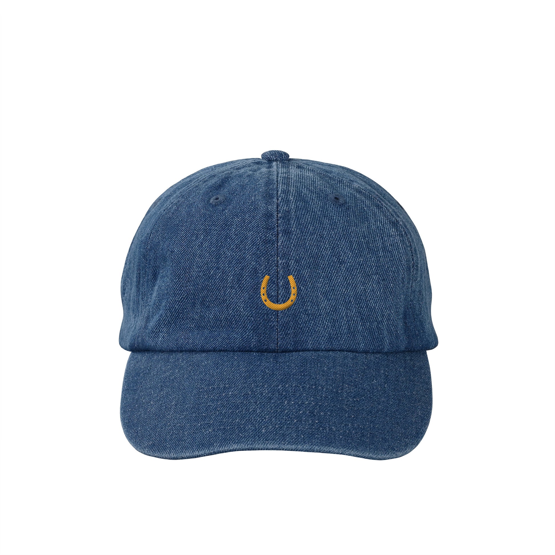 蹄鉄ワンポイント刺繍（小） デニムCAP  3Color T065 blue image