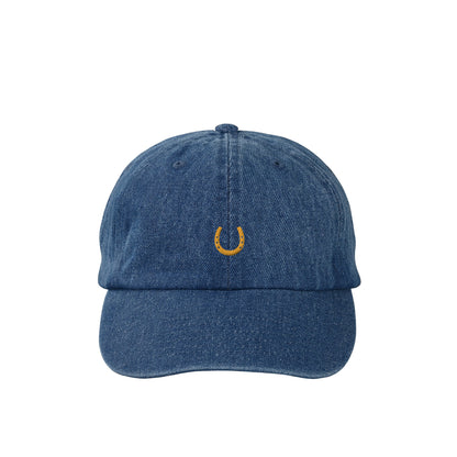 蹄鉄ワンポイント刺繍（小） デニムCAP  3Color T065 blue image