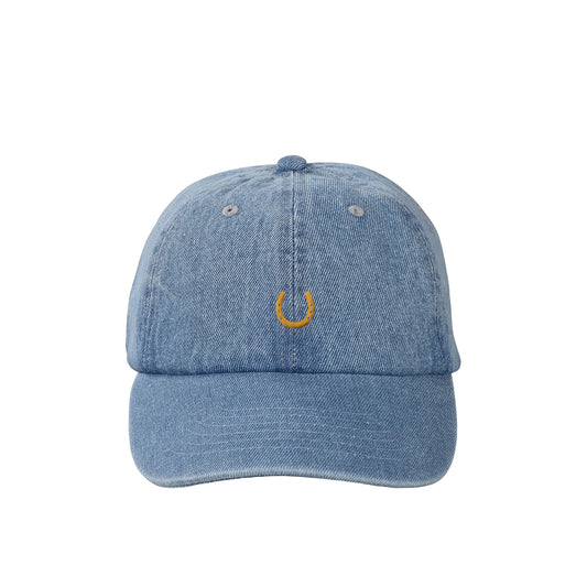 蹄鉄ワンポイント刺繍（小） デニムCAP  3Color T065 light-blue image
