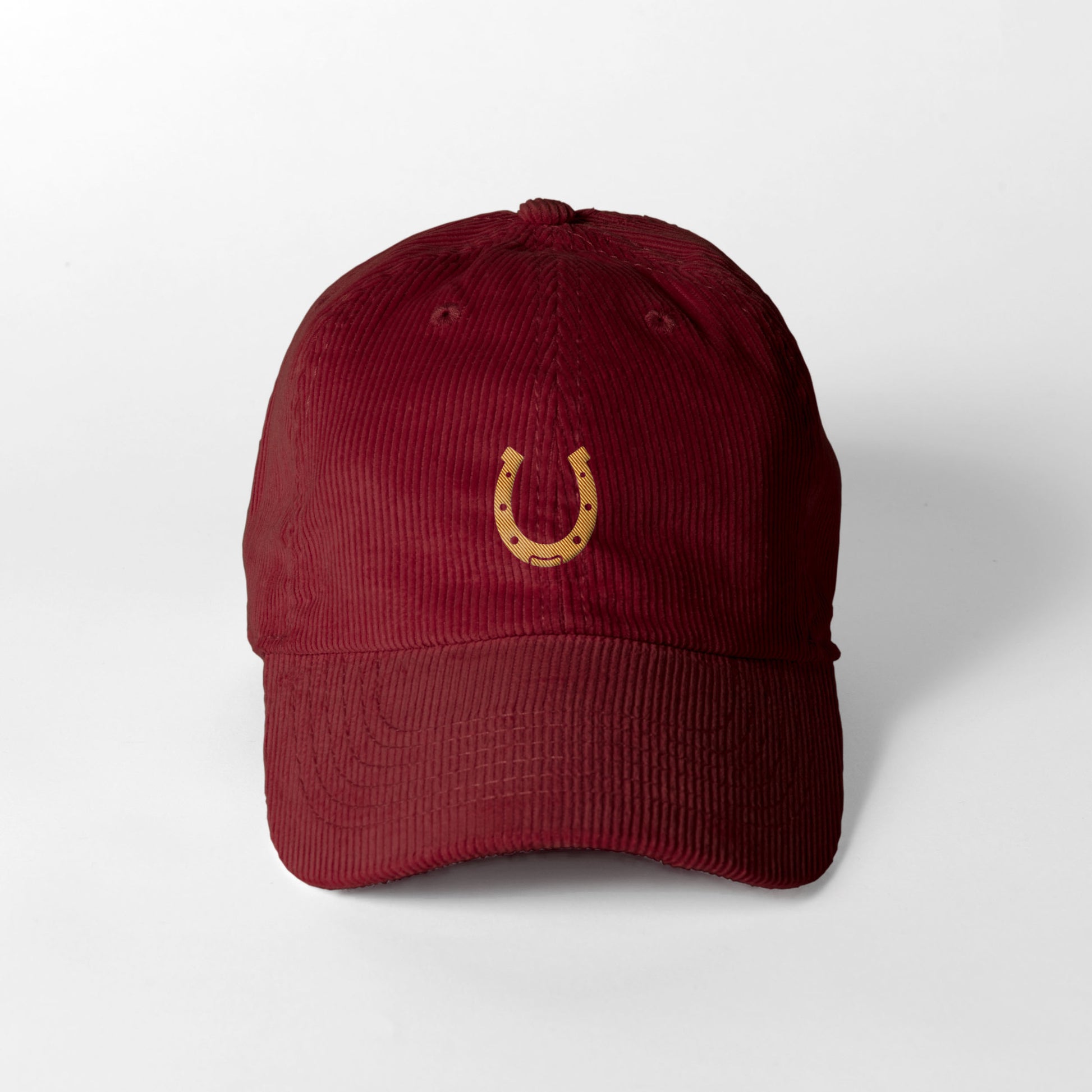 蹄鉄ワンポイント刺繍 コーデュロイCAP 全4色 T005 burgundy image