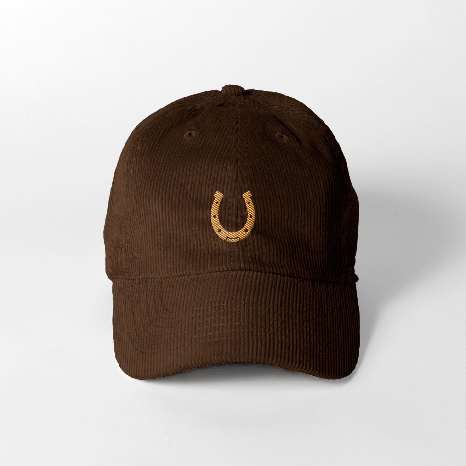 蹄鉄ワンポイント刺繍 コーデュロイCAP 全4色 T005 dark-brown image