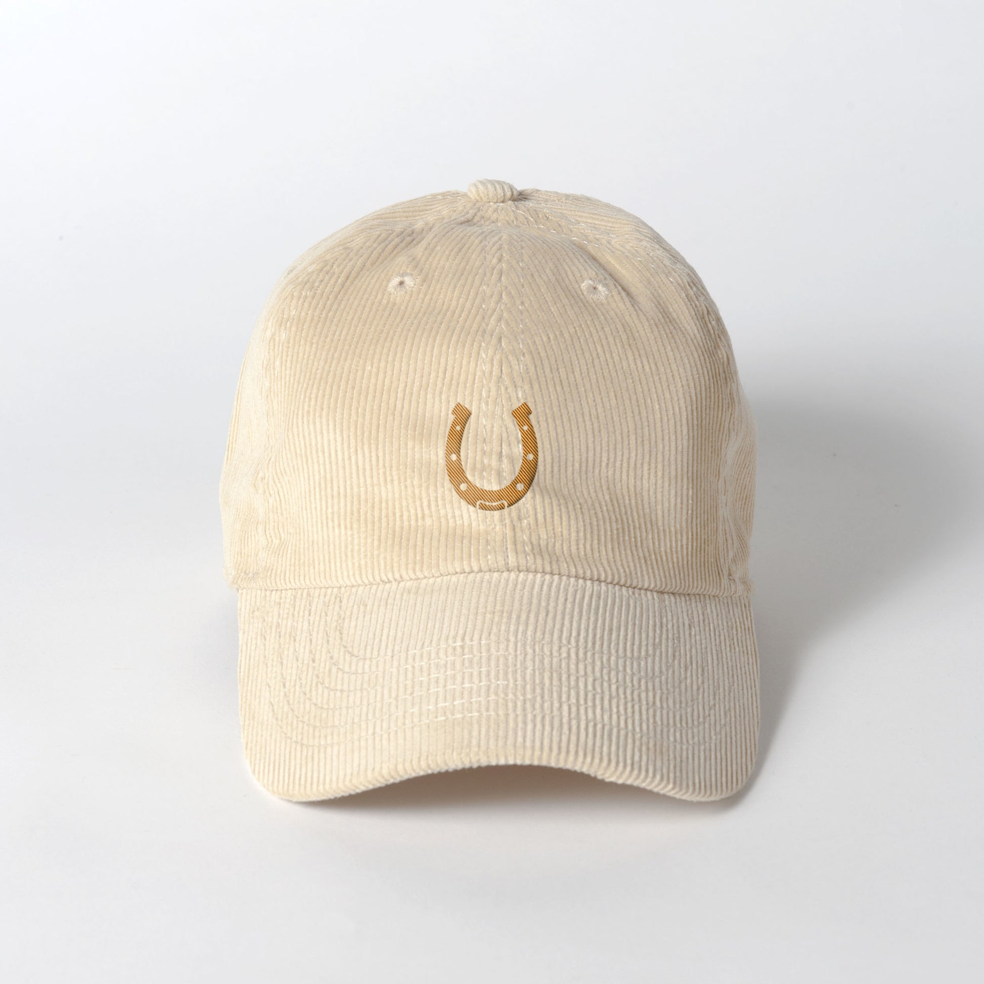 蹄鉄ワンポイント刺繍 コーデュロイCAP 全4色 T005 sand image