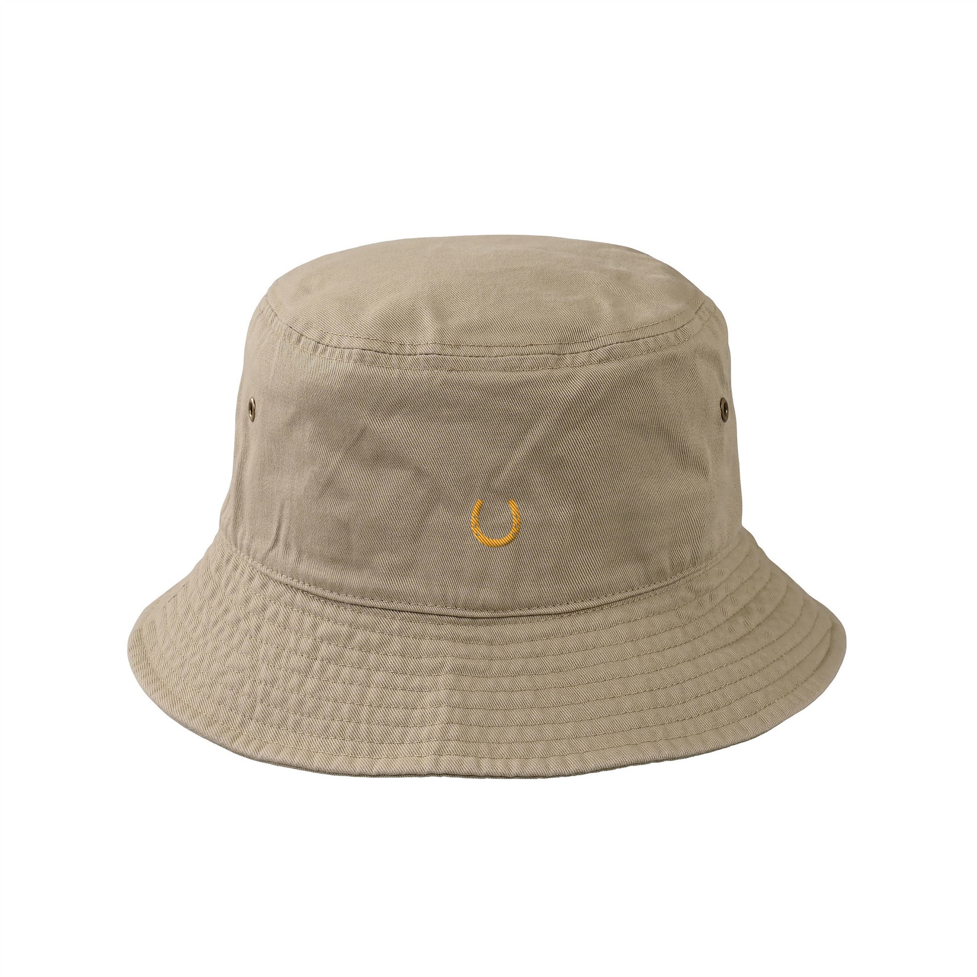 蹄鉄ワンポイント刺繍（小） コットンバケットハット  5Color T066 khaki image