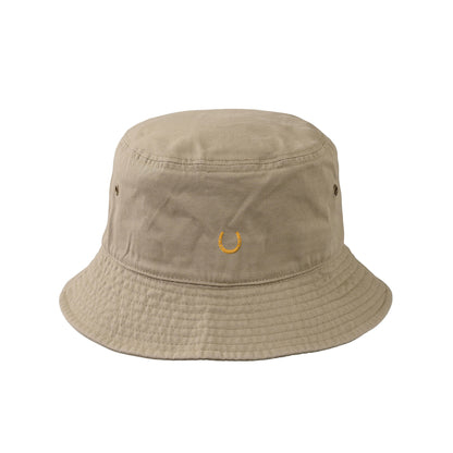 蹄鉄ワンポイント刺繍（小） コットンバケットハット  5Color T066 khaki image