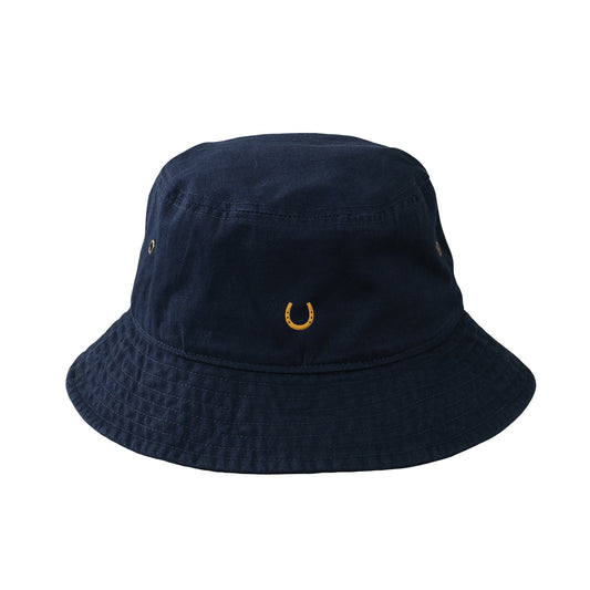 蹄鉄ワンポイント刺繍（小） コットンバケットハット  5Color T066 navy image