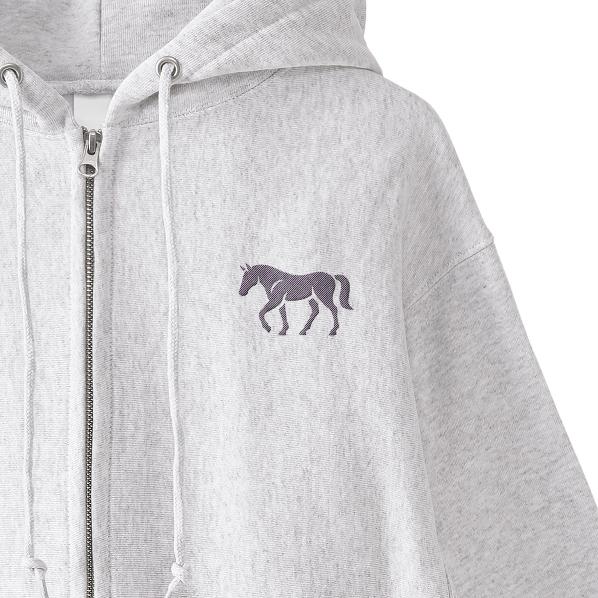 馬シルエット刺繍 裏起毛ZIPパーカー 5Color T057 – TAILMANE（テイル