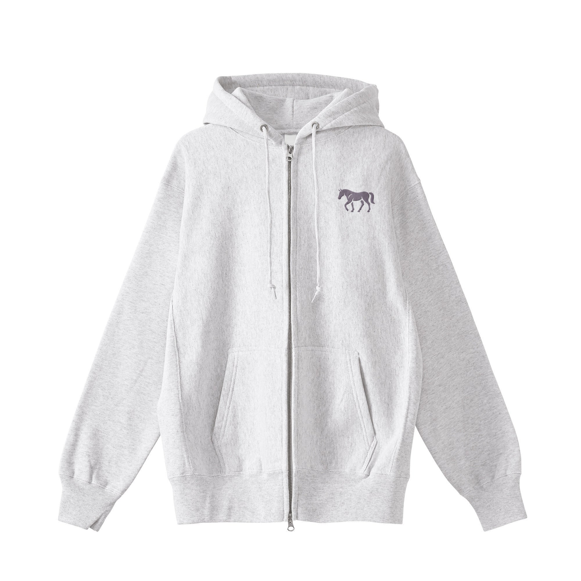 馬シルエット刺繍 裏起毛ZIPパーカー 5Color T057 – TAILMANE（テイル