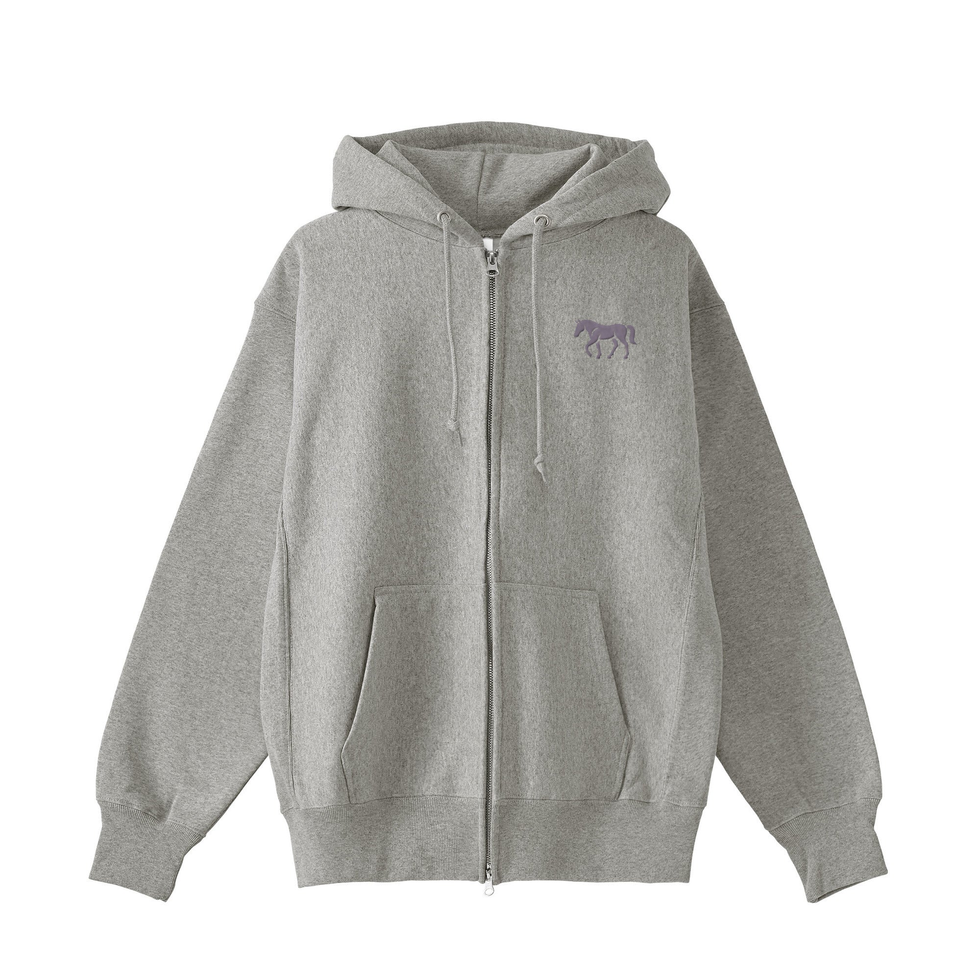 馬シルエット刺繍 裏起毛ZIPパーカー 5Color T057 – TAILMANE（テイル