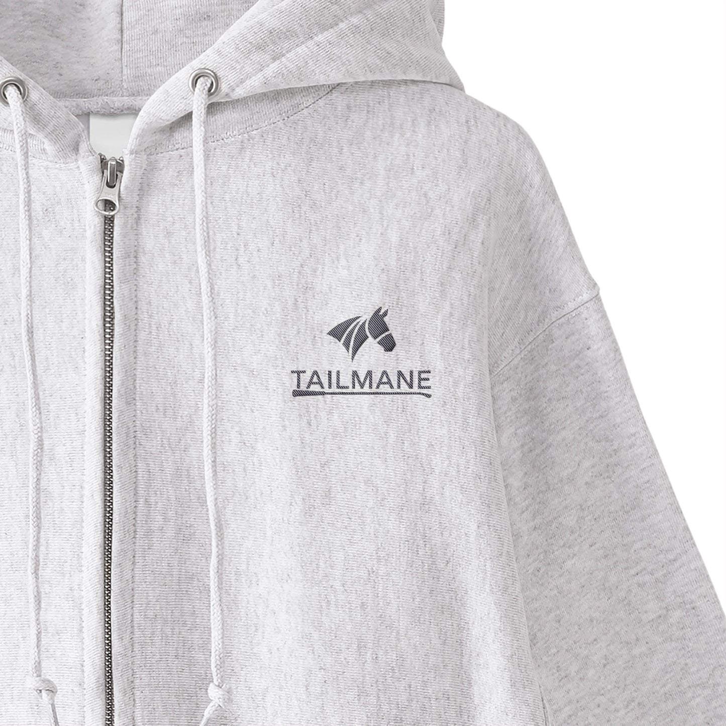 HORSE RIDING CLUB 2 裏起毛ZIPパーカー （刺繍ロゴ入り） 4Color T059 ash image