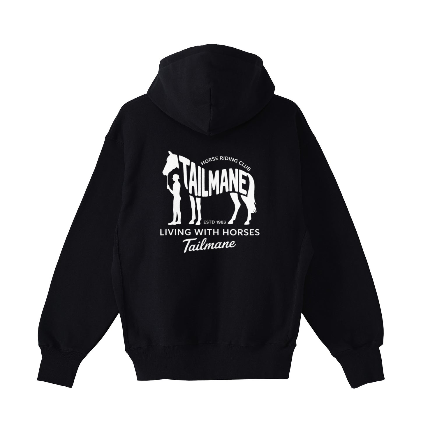HORSE RIDING CLUB 2 裏起毛ZIPパーカー （刺繍ロゴ入り） 4Color T059 black image