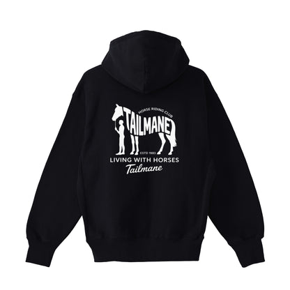 HORSE RIDING CLUB 2 裏起毛ZIPパーカー （刺繍ロゴ入り） 4Color T059 black image
