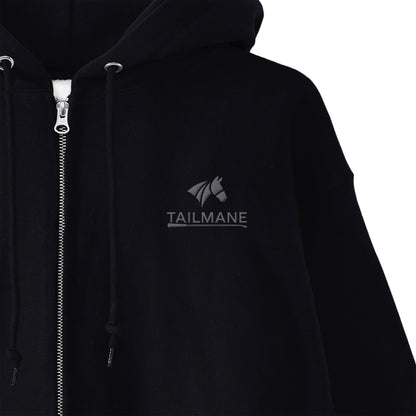 HORSE RIDING CLUB 2 裏起毛ZIPパーカー （刺繍ロゴ入り） 4Color T059 black image