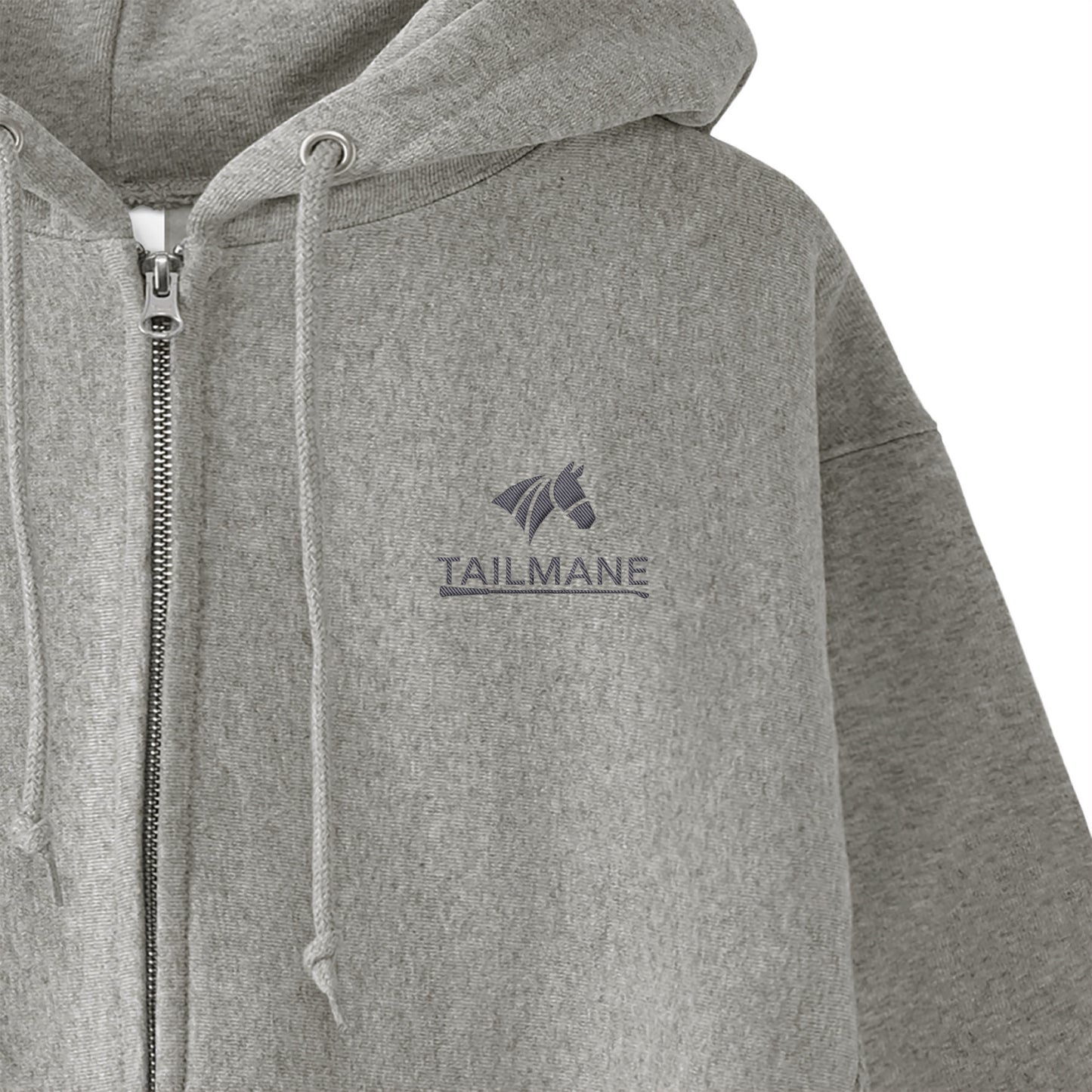 HORSE RIDING CLUB 2 裏起毛ZIPパーカー （刺繍ロゴ入り） 4Color T059 gray image