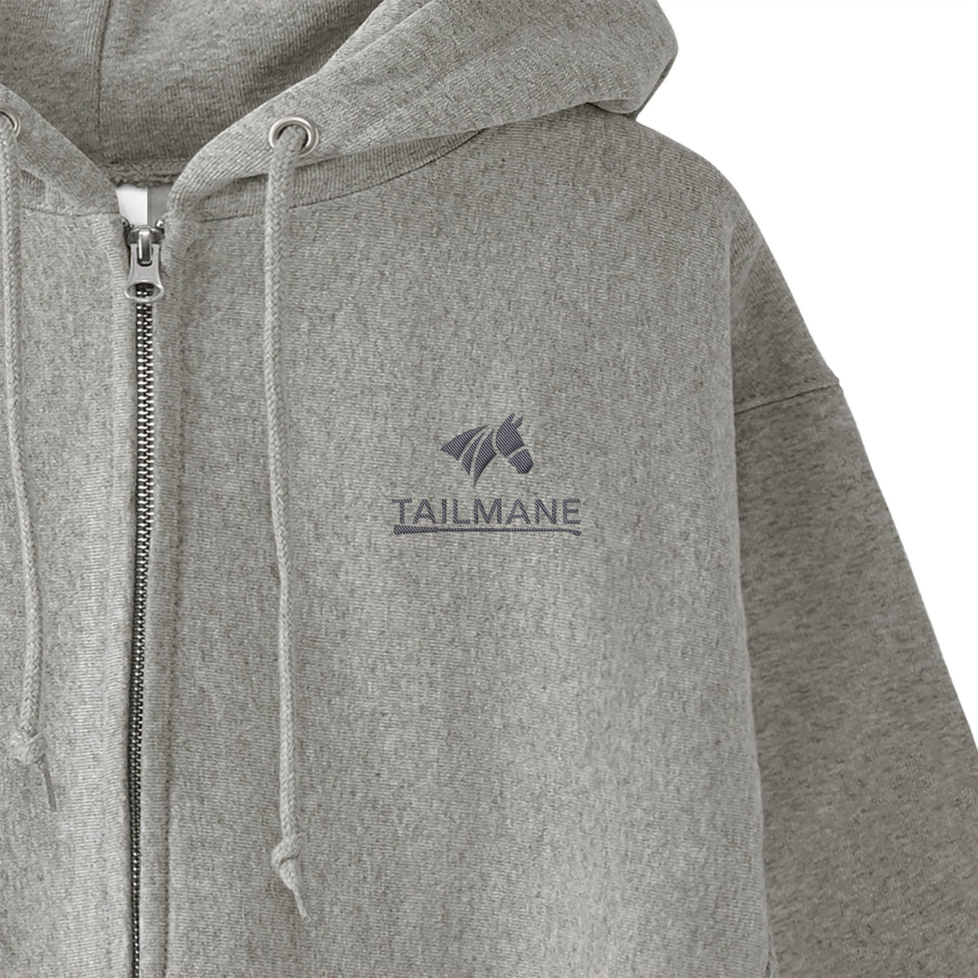 HORSE RIDING CLUB 2 裏起毛ZIPパーカー （刺繍ロゴ入り） 4Color T059 gray image