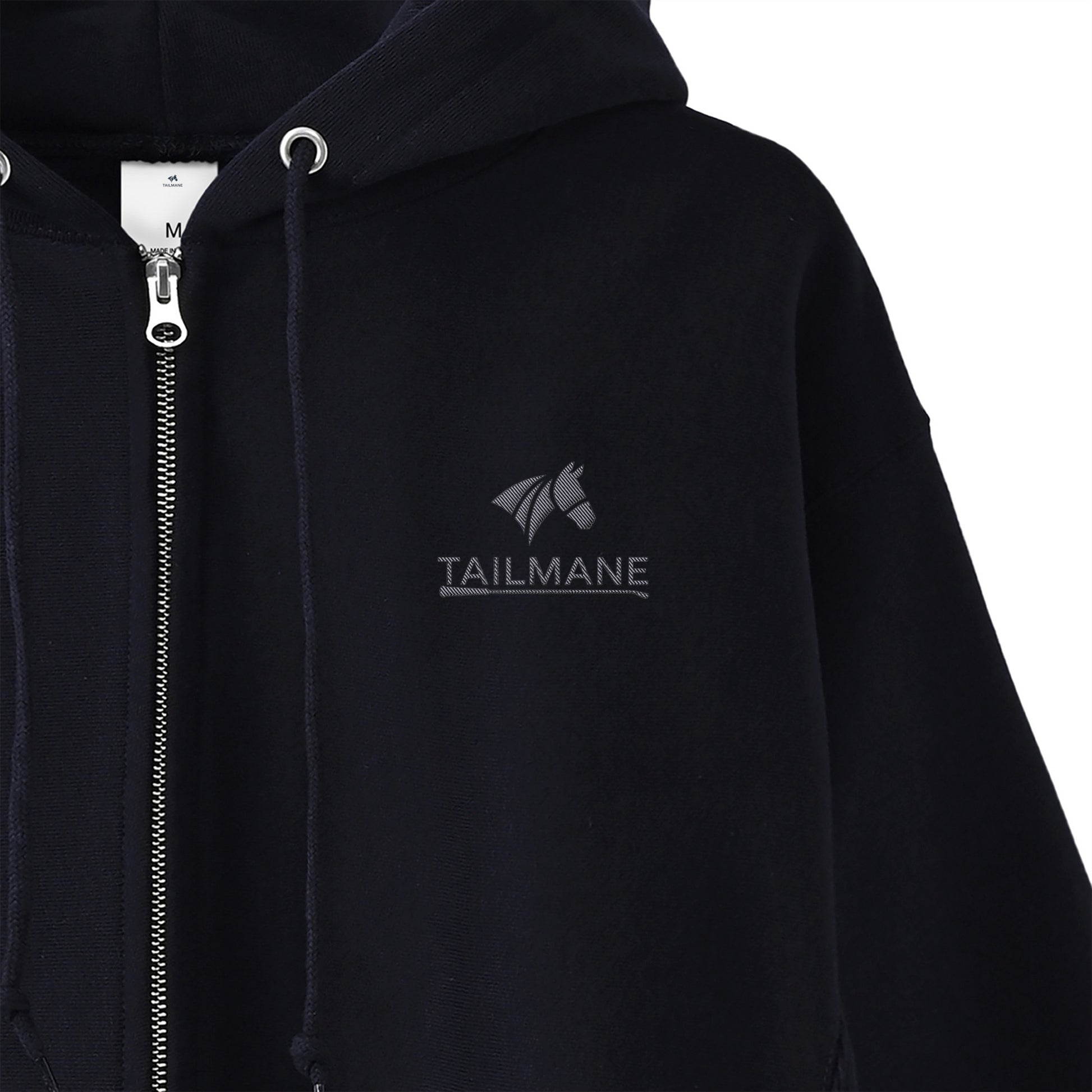 HORSE RIDING CLUB 2 裏起毛ZIPパーカー （刺繍ロゴ入り） 4Color T059 navy image