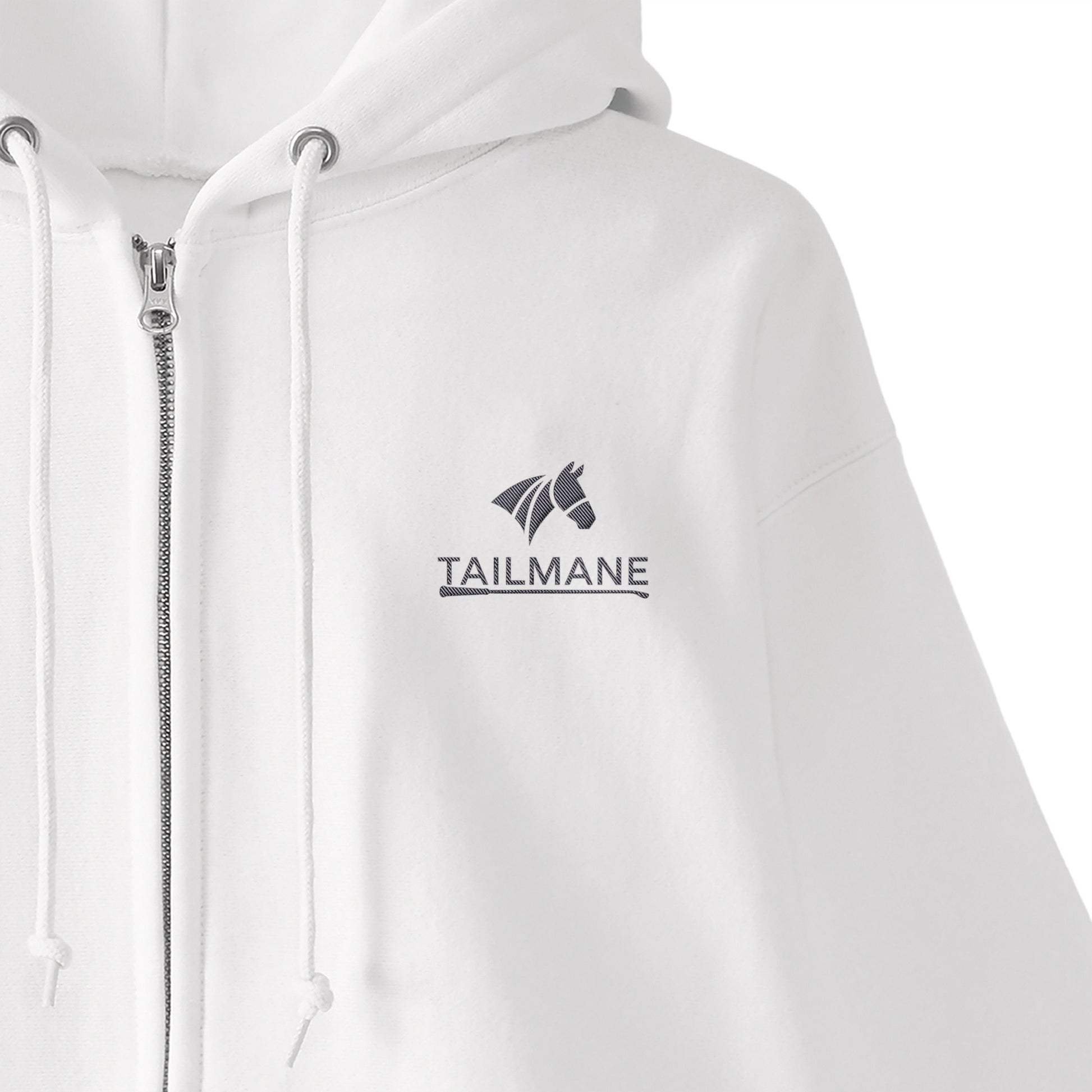 HORSE RIDING CLUB 2 裏起毛ZIPパーカー （刺繍ロゴ入り） 4Color T059 white image