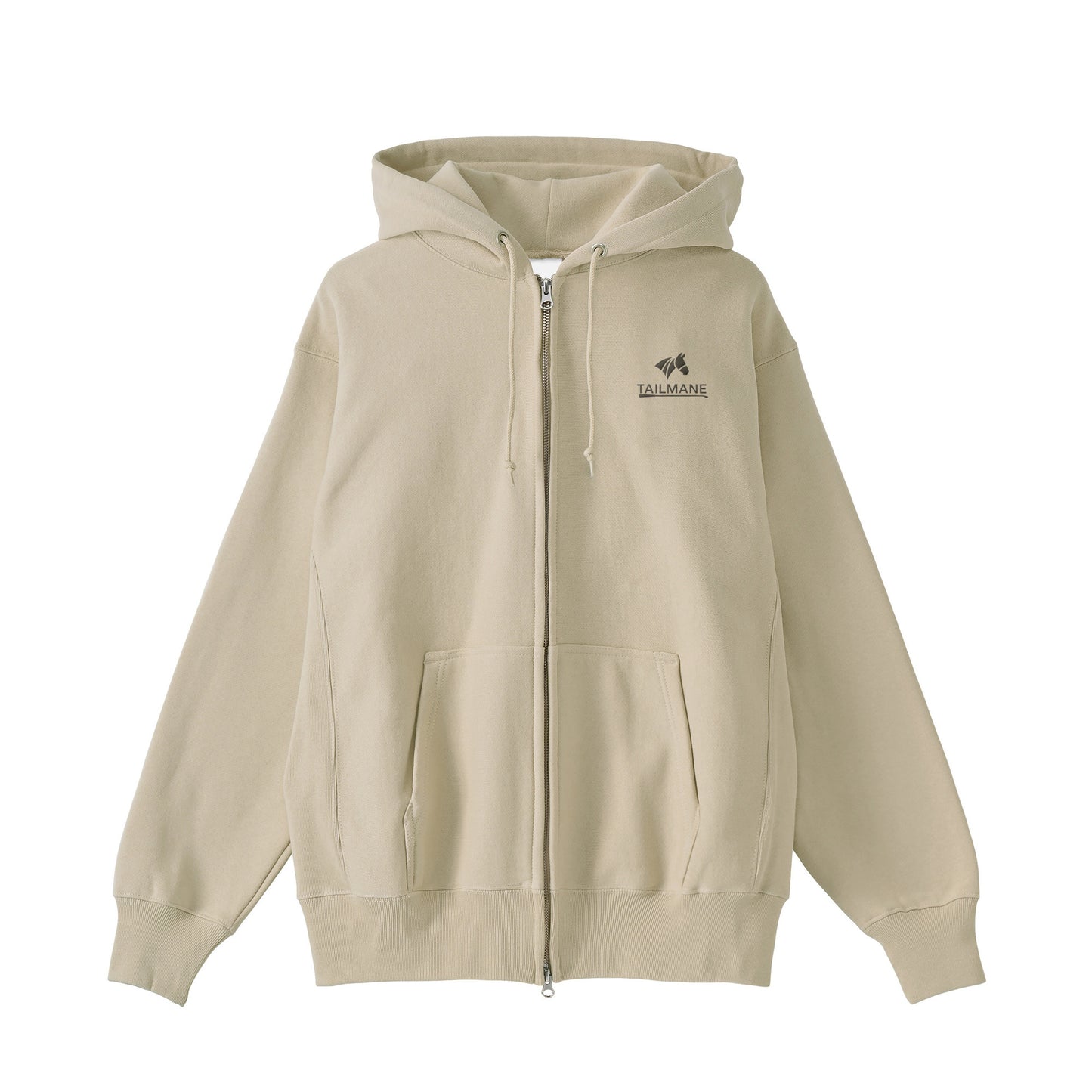 HORSE RIDING CLUB 1 裏起毛ZIPパーカー （刺繍ロゴ入り） 7Color T060 beige image