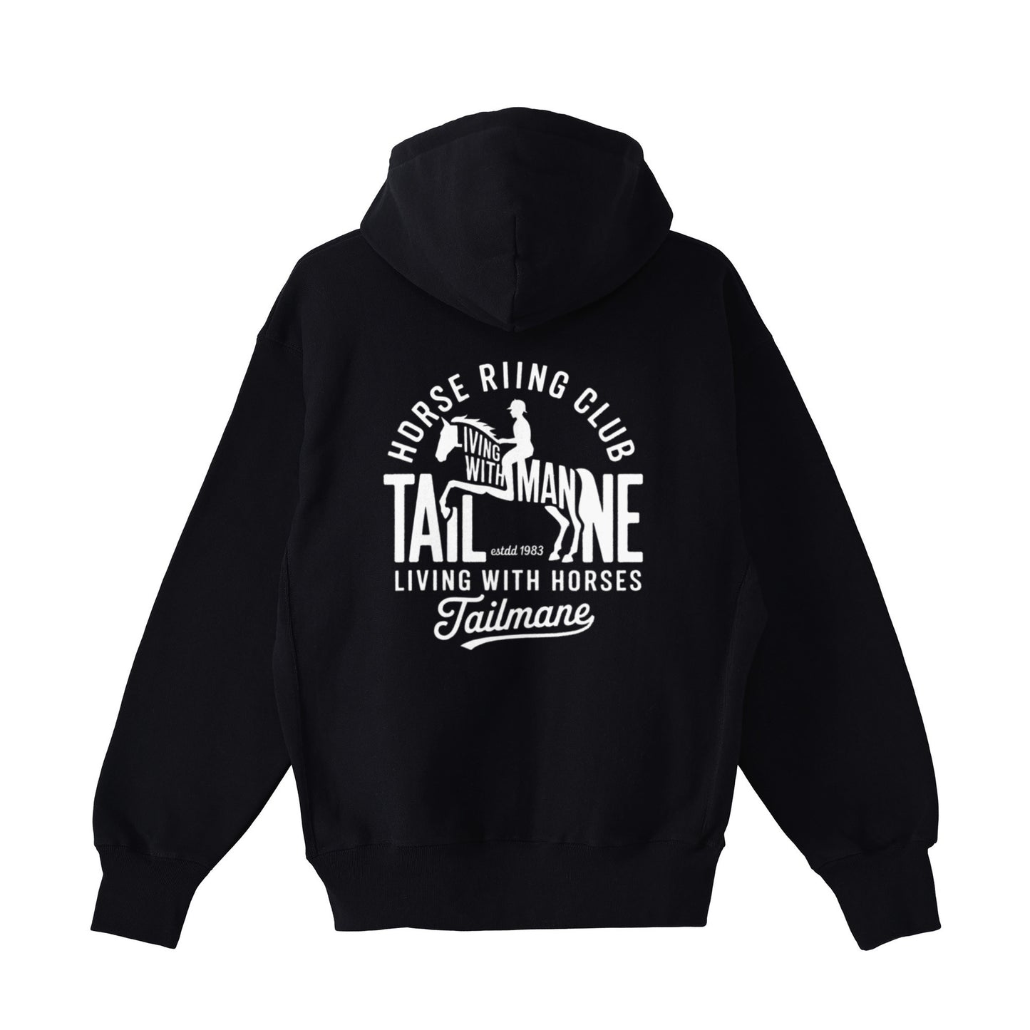 HORSE RIDING CLUB 1 裏起毛ZIPパーカー （刺繍ロゴ入り） 7Color T060 black image
