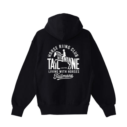 HORSE RIDING CLUB 1 裏起毛ZIPパーカー （刺繍ロゴ入り） 7Color T060 black image