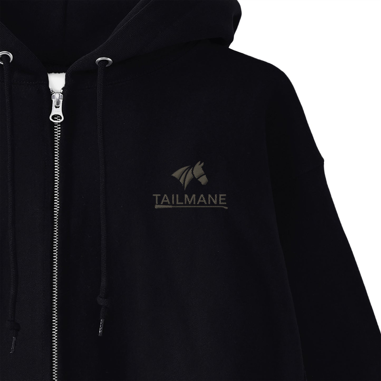 HORSE RIDING CLUB 1 裏起毛ZIPパーカー （刺繍ロゴ入り） 7Color T060 black image