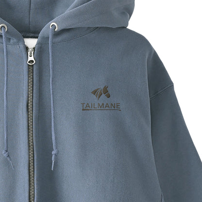 HORSE RIDING CLUB 1 裏起毛ZIPパーカー （刺繍ロゴ入り） 7Color T060 blue image