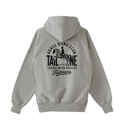 HORSE RIDING CLUB 1 裏起毛ZIPパーカー （刺繍ロゴ入り） 7Color T060 gray image
