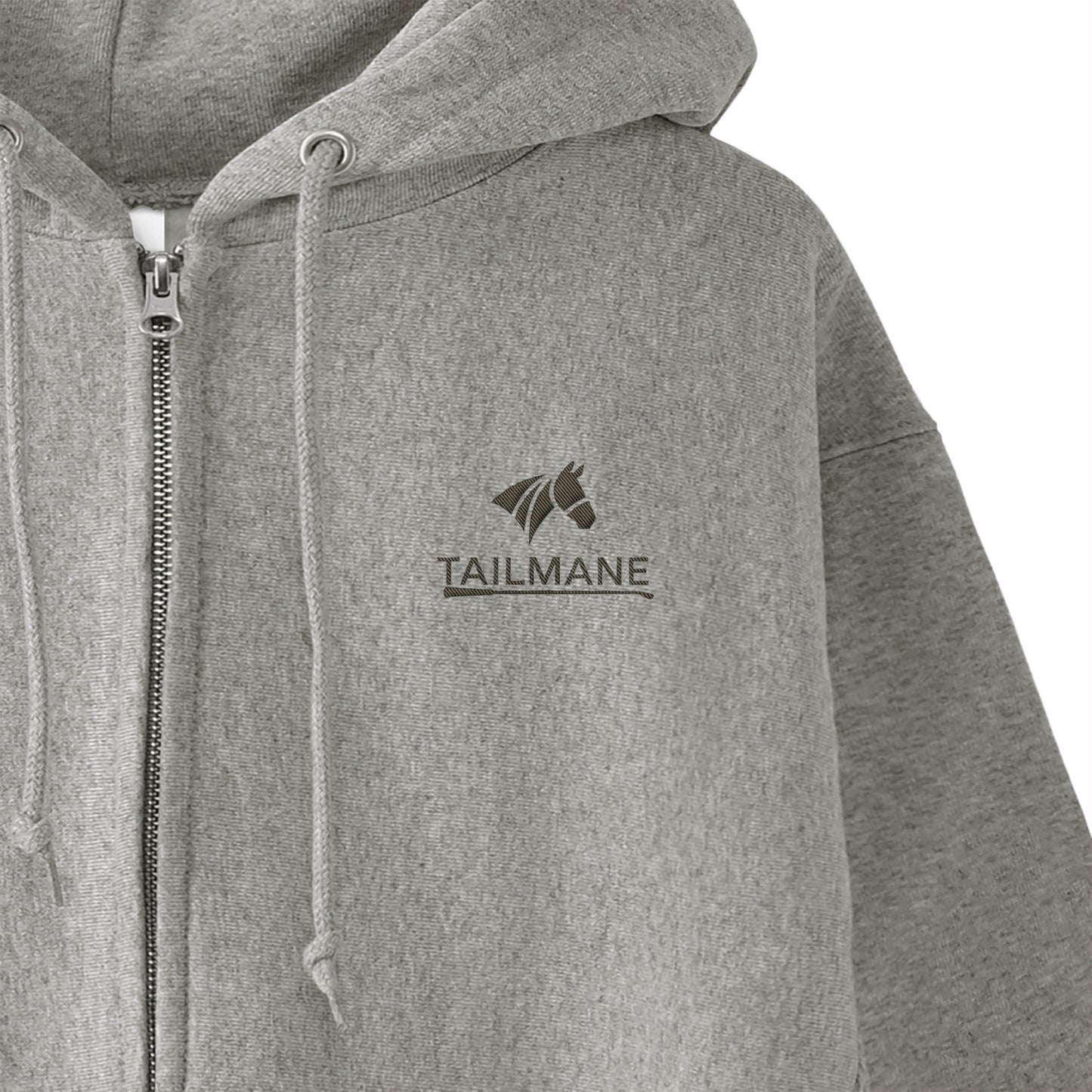 HORSE RIDING CLUB 1 裏起毛ZIPパーカー （刺繍ロゴ入り） 7Color T060 gray image