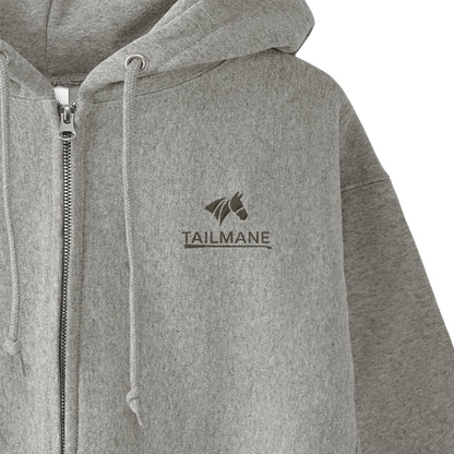 HORSE RIDING CLUB 1 裏起毛ZIPパーカー （刺繍ロゴ入り） 7Color T060 gray image