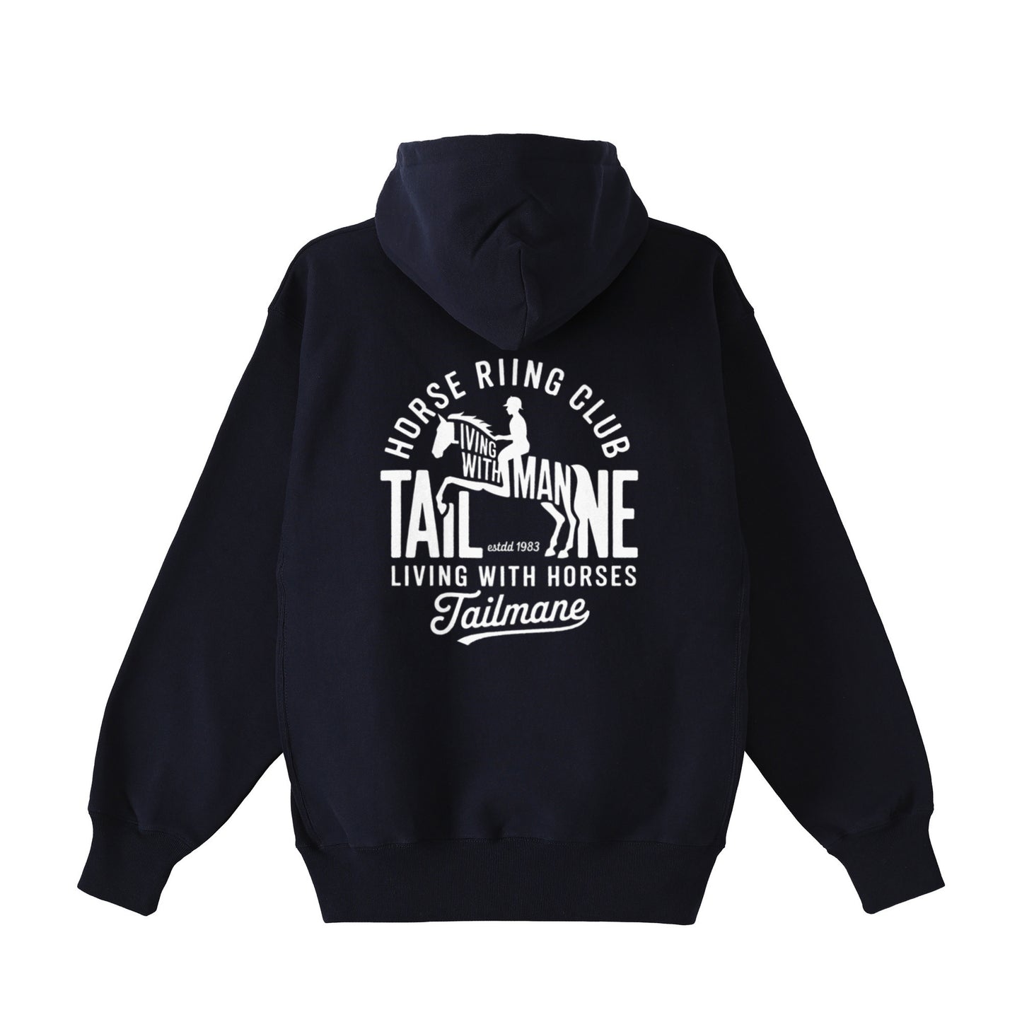 HORSE RIDING CLUB 1 裏起毛ZIPパーカー （刺繍ロゴ入り） 7Color T060 navy image