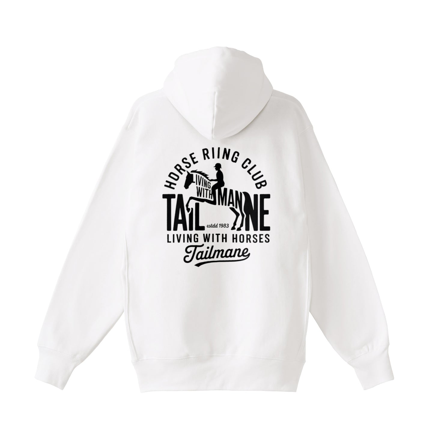 HORSE RIDING CLUB 1 裏起毛ZIPパーカー （刺繍ロゴ入り） 7Color T060 white image