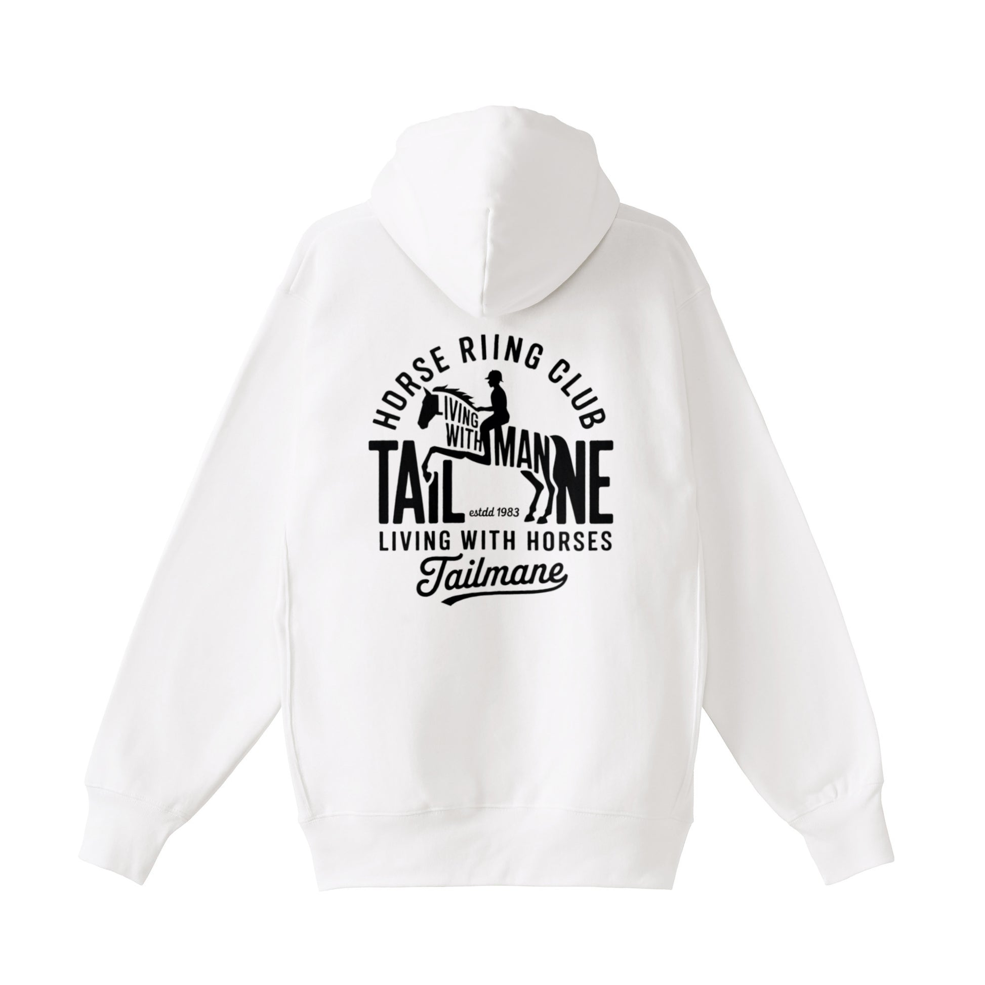 HORSE RIDING CLUB 1 裏起毛ZIPパーカー （刺繍ロゴ入り） 7Color T060 white image