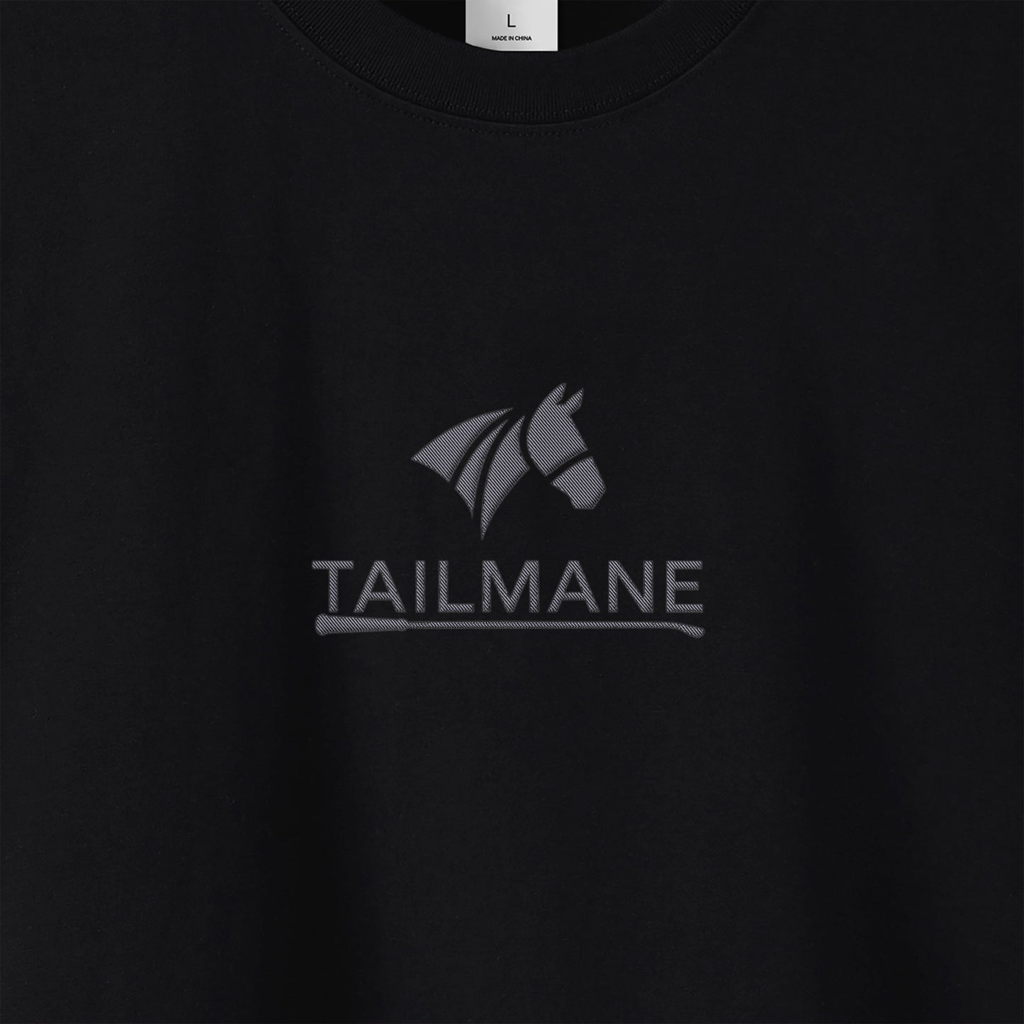 TAILMANEロゴ刺繍　SHOT TEE　T005 black image