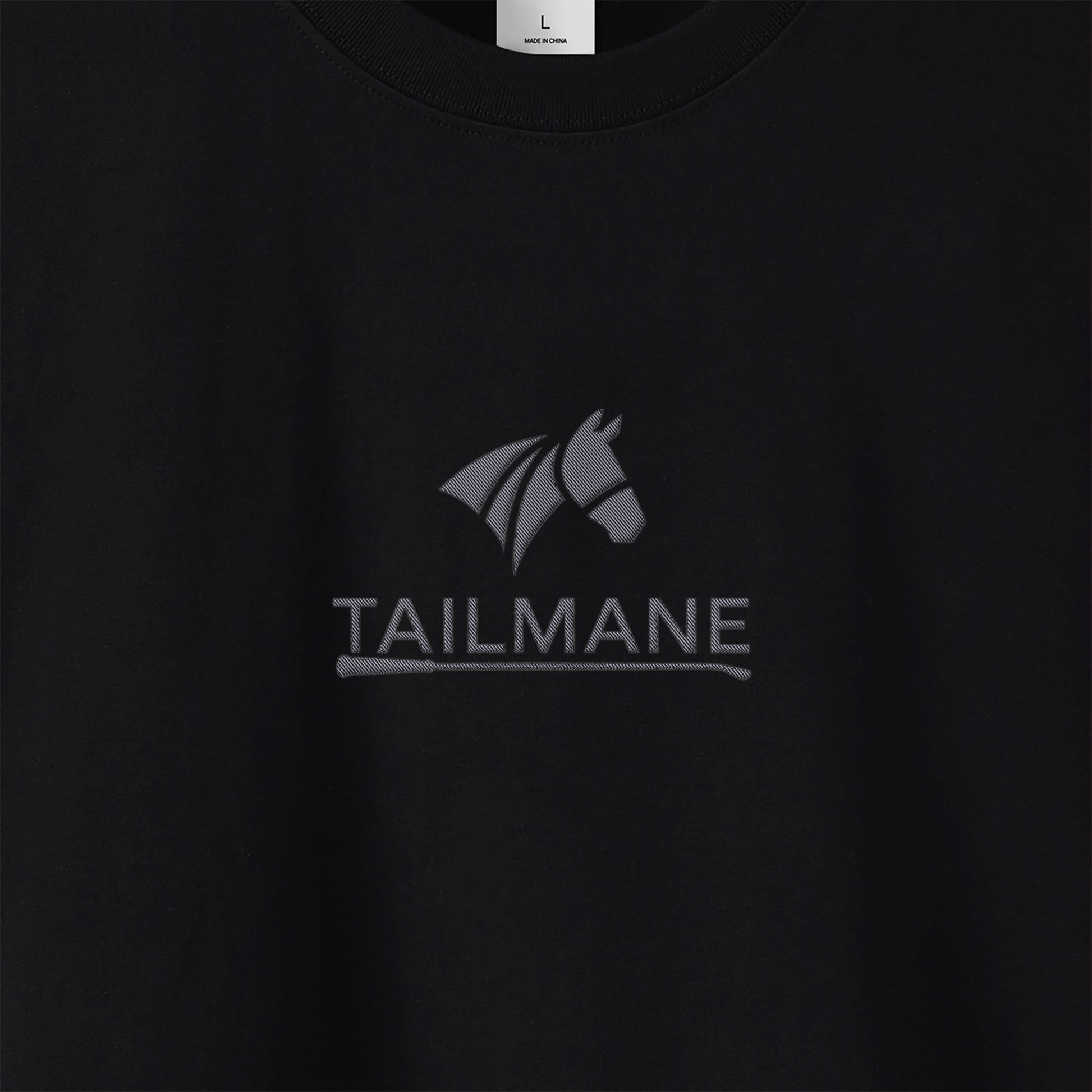 TAILMANEロゴ刺繍　SHOT TEE　T005 black image