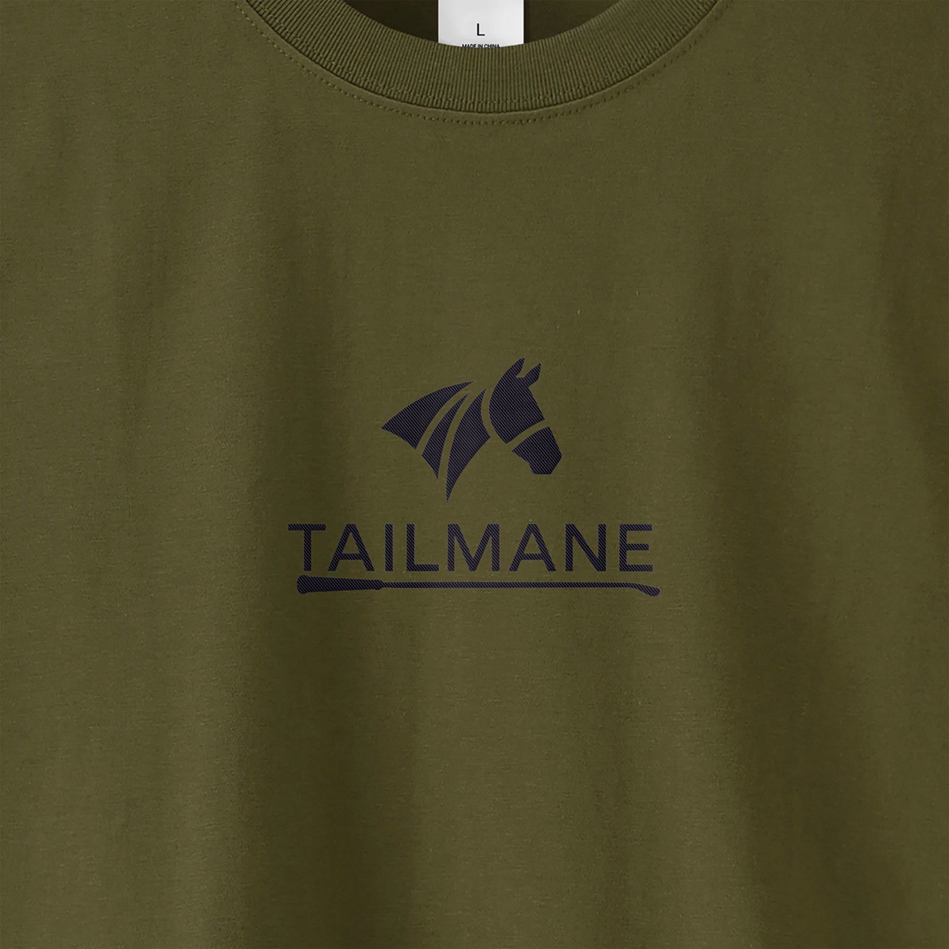 TAILMANEロゴ刺繍　SHOT TEE　T005 olive-drab image