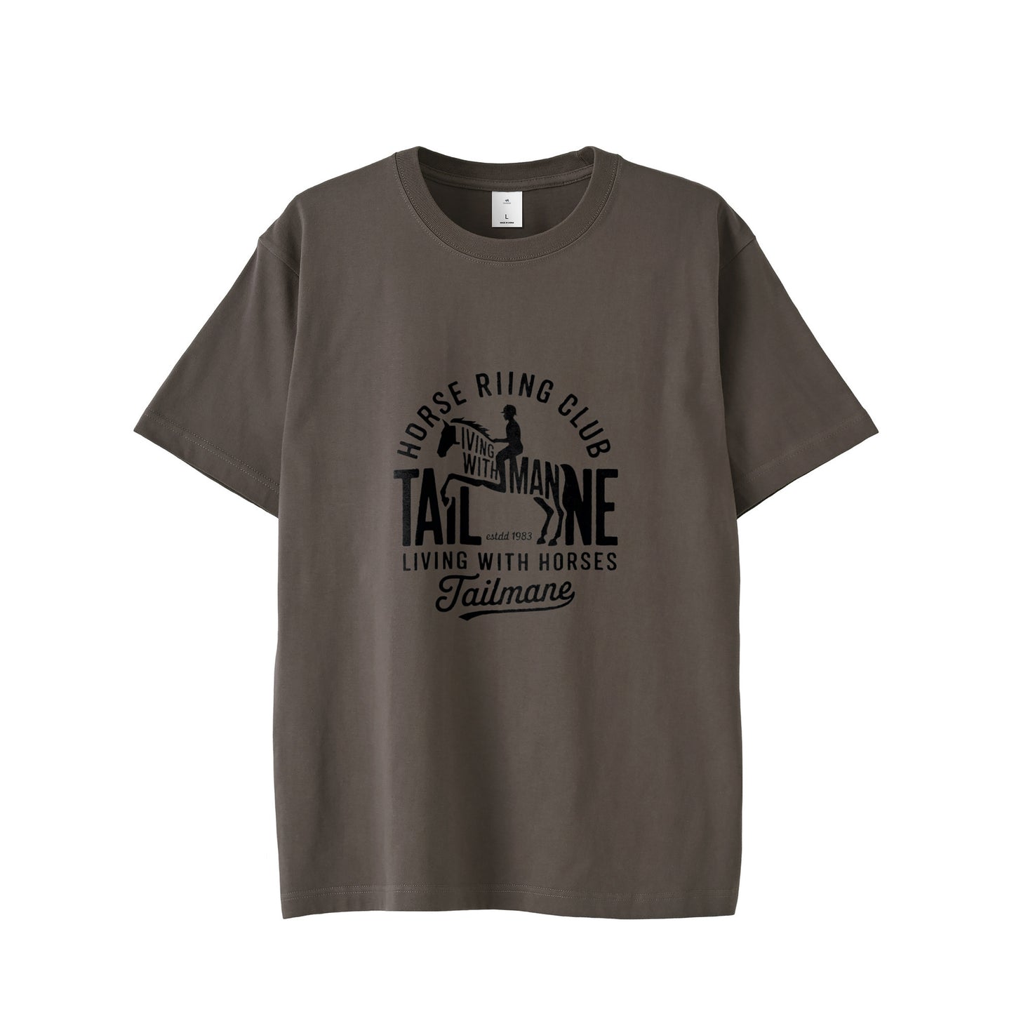 HORSE RIDING CLUB 半袖Tシャツ 全8色 T015 charcoal image