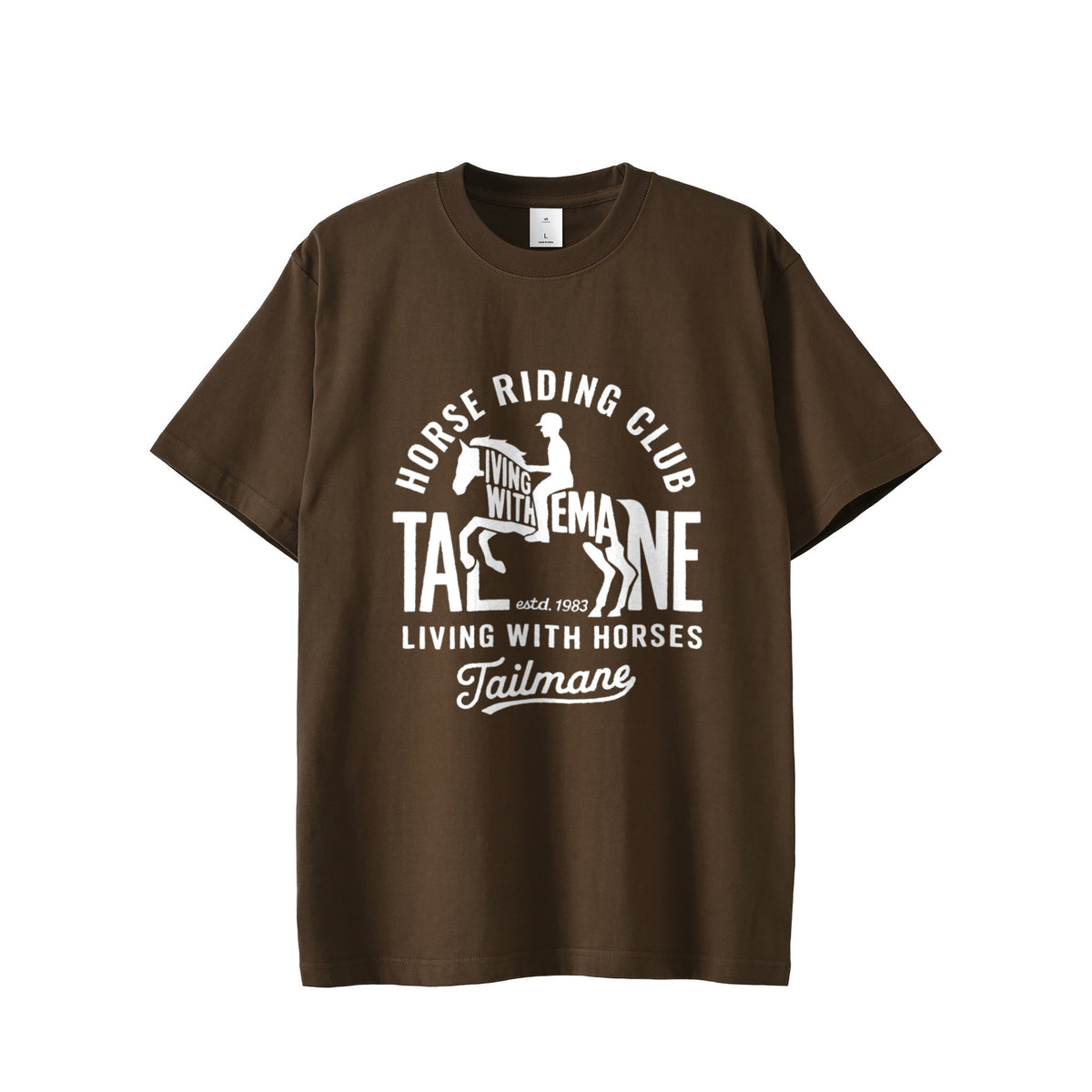 HORSE RIDING CLUB 半袖Tシャツ  8Color T068 dark-brown image
