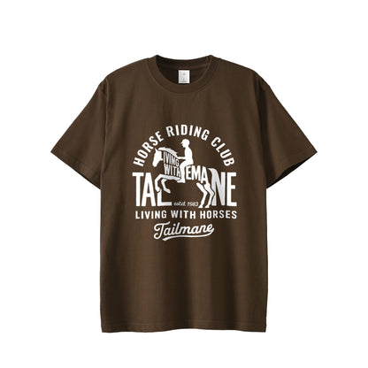HORSE RIDING CLUB 半袖Tシャツ  8Color T068 dark-brown image
