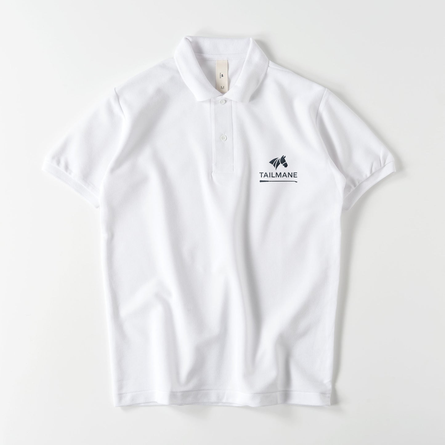 TAILMANEロゴ刺繍 鹿の子ドライポロシャツ(ユニセックス)　全3色 T023 white image