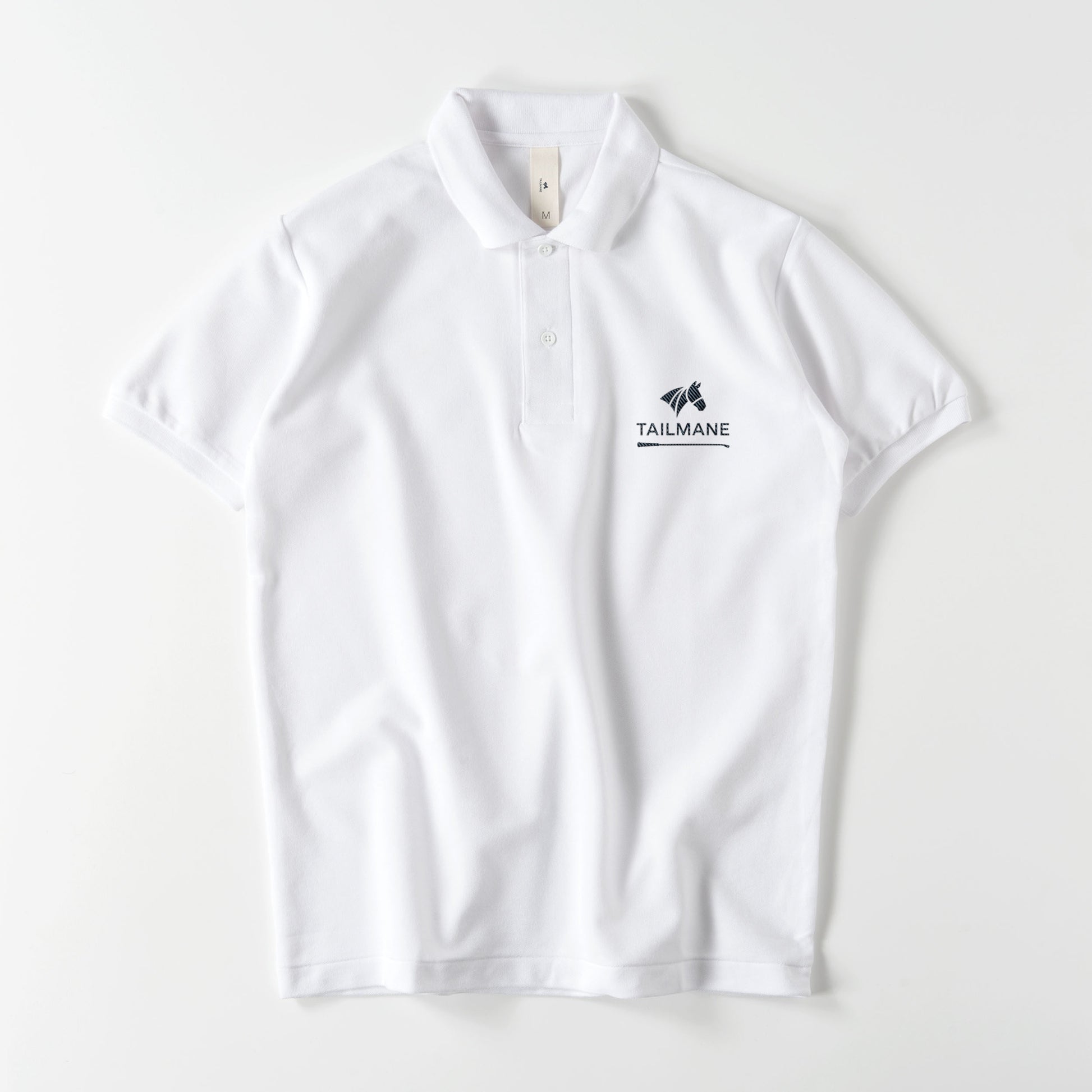 TAILMANEロゴ刺繍 鹿の子ドライポロシャツ(ユニセックス)　全3色 T023 white image