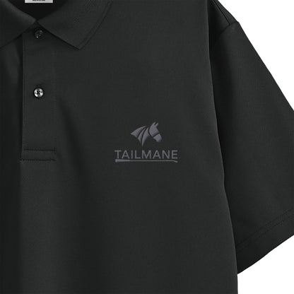 TAILMANEロゴ刺繍 ドライポロシャツ(ユニセックス)　全4色 T022 black image