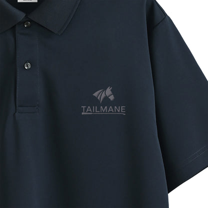 TAILMANEロゴ刺繍 ドライポロシャツ(ユニセックス)　全4色 T022 navy image
