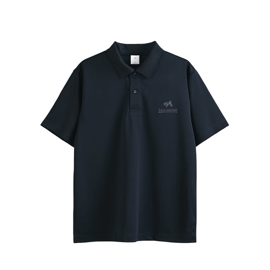 TAILMANEロゴ刺繍 ドライポロシャツ(ユニセックス)　全4色 T022 navy image