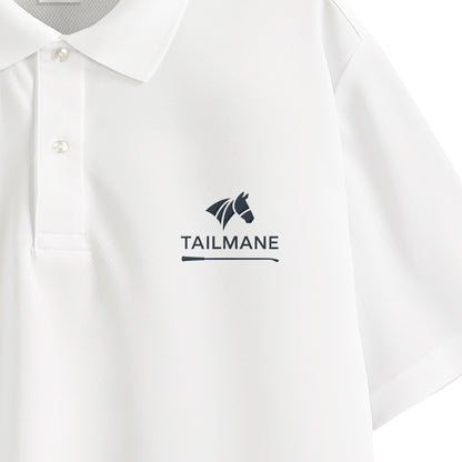 TAILMANEロゴ刺繍 ドライポロシャツ(ユニセックス)　全4色 T022 white image